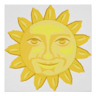 bright yellow sun graphic posters