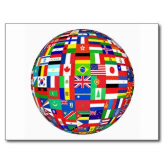 WORLD FLAGS POST CARD