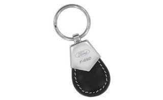 Ford F 450 Black Leather Oval Shaped Key Chain Keychain Fob Automotive