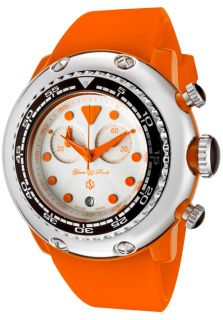 Glam Rock GR20128 DH  Watches,Womens Miami Beach Chronograph White Dial Orange Silicone, Chronograph Glam Rock Quartz Watches