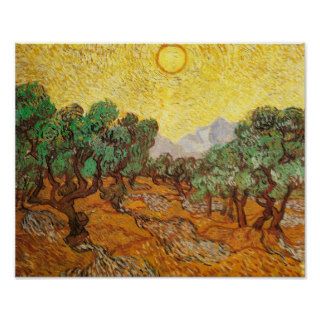 Van Gogh Olive Trees Yellow Sky & Sun (F710) Print