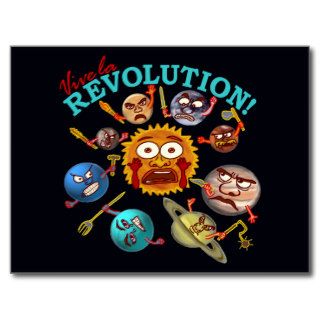Funny Planet Revolution Postcards