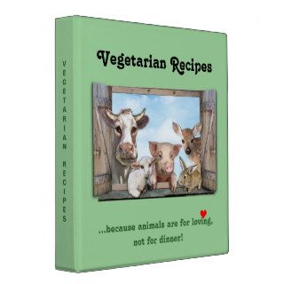 Vegetarian Recipes 3 Ring Binder