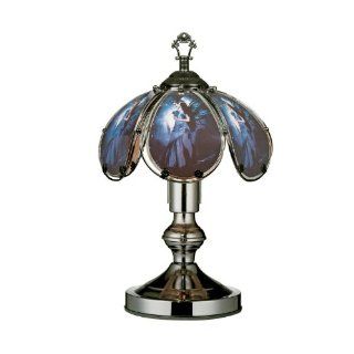 OK Lighting OK 603C FA1 14.25 Inch Touch Lamp with Fairy Theme, Black Chrome   Table Lamps  