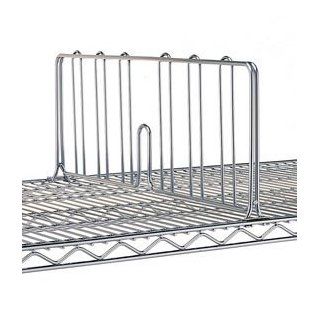 Intermetro Shelf Divider   18 Inch Chrome   Standing Shelf Units