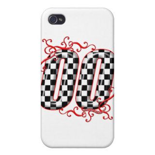 00 checkered flag number cases for iPhone 4