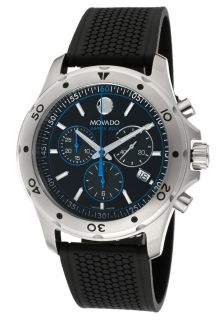 Movado 2600102  Watches,Mens Series 800 Chronograph Black Dial Black Rubber, Chronograph Movado Quartz Watches