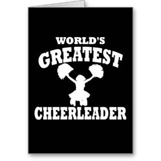 World's Greatest cheerleader Greeting Cards