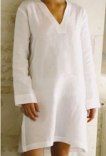 luxury pure linen nightshirt by chamomile barn