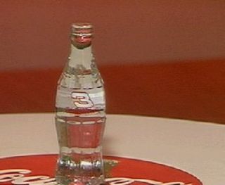 Coca Cola Dale Earnhardt NASCAR Lead Crystal Bottle —