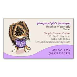 Pet Boutique Store Trendy Pomeranian Business Card Template