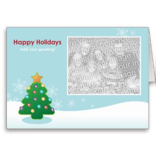 Christmas Tree Holiday Template Greeting Card