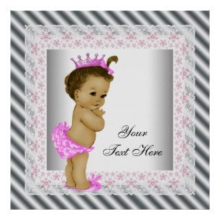 Pink Vintage Baby Girl Princess Poster