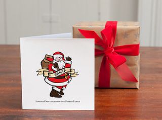 personalised 'santa christmas cards' by honey tree publishing