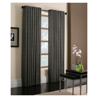 Style Selections Marsden 84 in L Solid Blue Grommet Window Curtain Panel