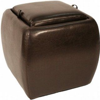 Soho Storage Cube in Chocolate Finish FY Lifestyle SCLR03CE   Ottomans