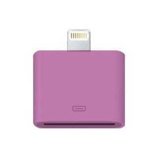 Premium   Iphone 5 Adapter 30 Pin to 8 Pin Adapter Charger Converter   Single Mold Build with Oil Coating Sleek Surface (Purple) Cell Phones & Accessories