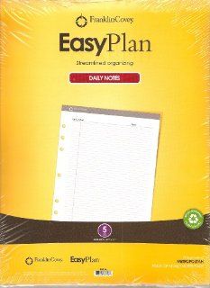 Franklin Covey   Easy Plan Daily Notes (Monarch) Ring bound Metropolitan  Appointment Book And Planner Refills 
