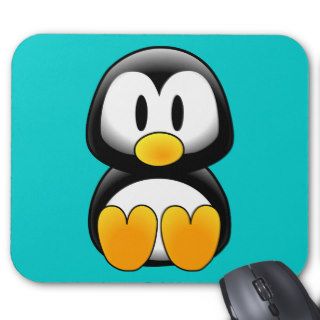 Cute Funny Baby Penguin Mousepads