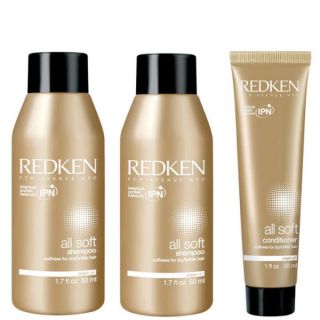 Redken All Soft Trial Size Trio (2 x Shampoo 50ml and 1x Conditioner 30ml)      Health & Beauty