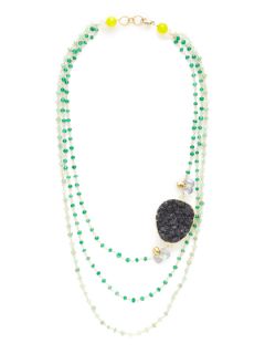 Green Onyx Triple Strand Necklace by Alanna Bess Jewelry