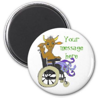 Monster on wheels    your message refrigerator magnet