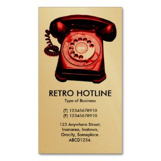 Red Hot Line   White (Gold Card) Business Card