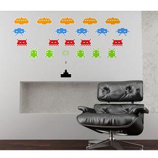 space invaders wall stickers by the binary box