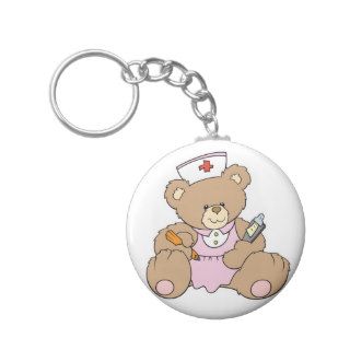 Cute Nurse RN Bear Keychains