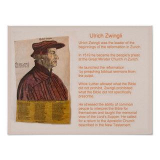 History,  Religion, Reformation, Ulrich Zwingli Poster