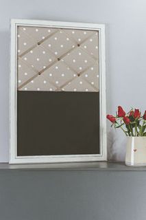 dotty chalk memo board by pins and ribbons
