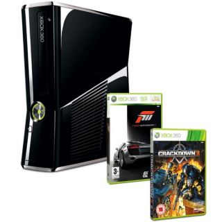 Xbox 360 250GB Bundle (Includes Forza Motorsport 3 and Crackdown 2)      Games Consoles