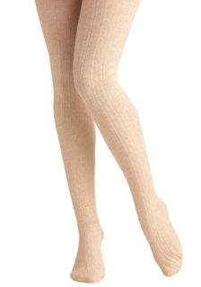 Delightfully Warm Tights in Oatmeal  Mod Retro Vintage Tights