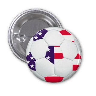 American Flag Themed Soccer Ball Buttons