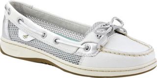 Sperry Top Sider Angelfish   White Leather/Silver Open Mesh