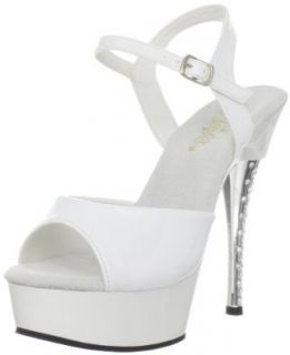 Pleaser Women's Diamond 609/W/M Ankle Strap Sandal Shoes