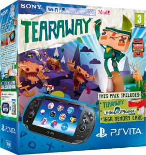 PS Vita (Wi Fi Enabled)   Includes Tearaway + 16GB Memory Card + Little Big Planet Voucher      Games Consoles