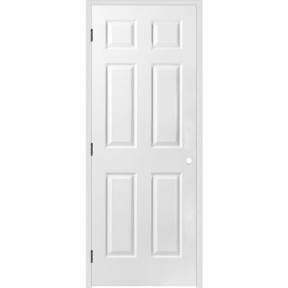 ReliaBilt 6 Panel Hollow Core Textured Molded Composite Right Hand Interior Single Prehung Door (Common 80 in x 30 in; Actual 81.75 in x 31.75 in)