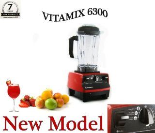 Vitamix 6300 Featuring 3 Pre Programmed Settings, Variable Speed Control, and Pulse Function . Includes Savor Recipes Book , DVD and Spatula. (RED) Kitchen & Dining
