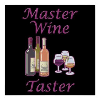 Wine Winery Party Master Wine Taster Posters