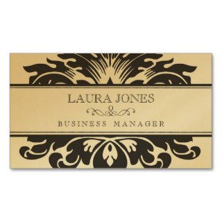 GOLD Damask Baroque Ladies Womens Business Card