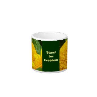 Stand for Freedom espresso mugs Sunflowers