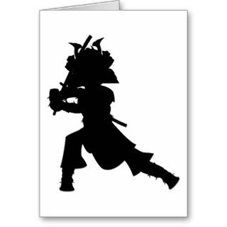 Samurai Warrior Silhouette Card