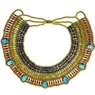 Egyptian Jewelry Cleopatra Beaded Necklace   Medium Jewelry