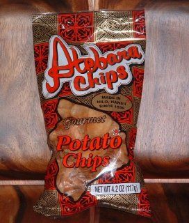 Hawaiian Island Atebara Gourmet Potato Chips (6 Bags each 4.2 oz)  Grocery & Gourmet Food