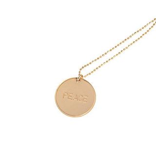 peace inspirational necklace by anna lou of london