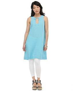 Eileen Fisher Keyhole Tie Neck Dress and Cotton Cropped Leggings's