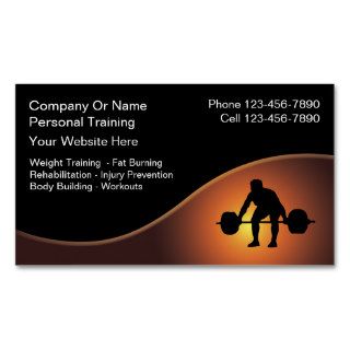 Personal Trainer Business Cards  New