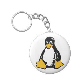 Tux Penguin   (Linux, Open Source, Copyleft, FSF) Key Chains