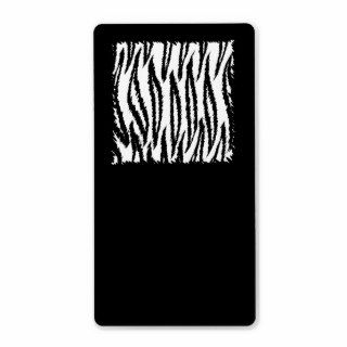 Black and White Tiger Print Pattern. Custom Shipping Label